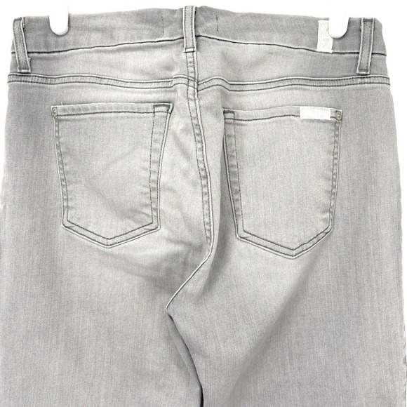 7 For All Mankind Women's Skinny Jeans - Light Gray - Picture 4 of 9